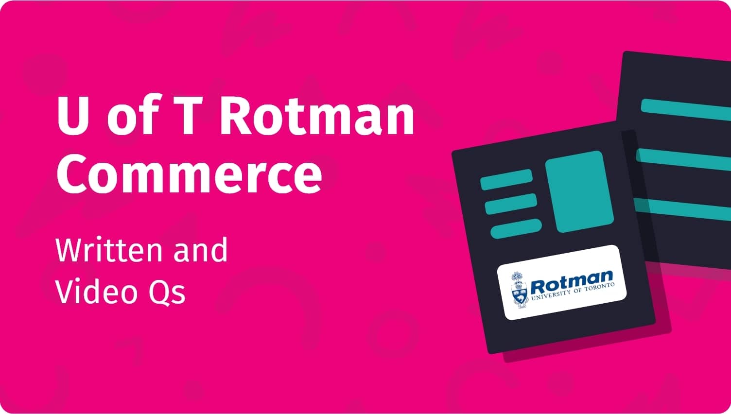 rotman commerce supplemental application example